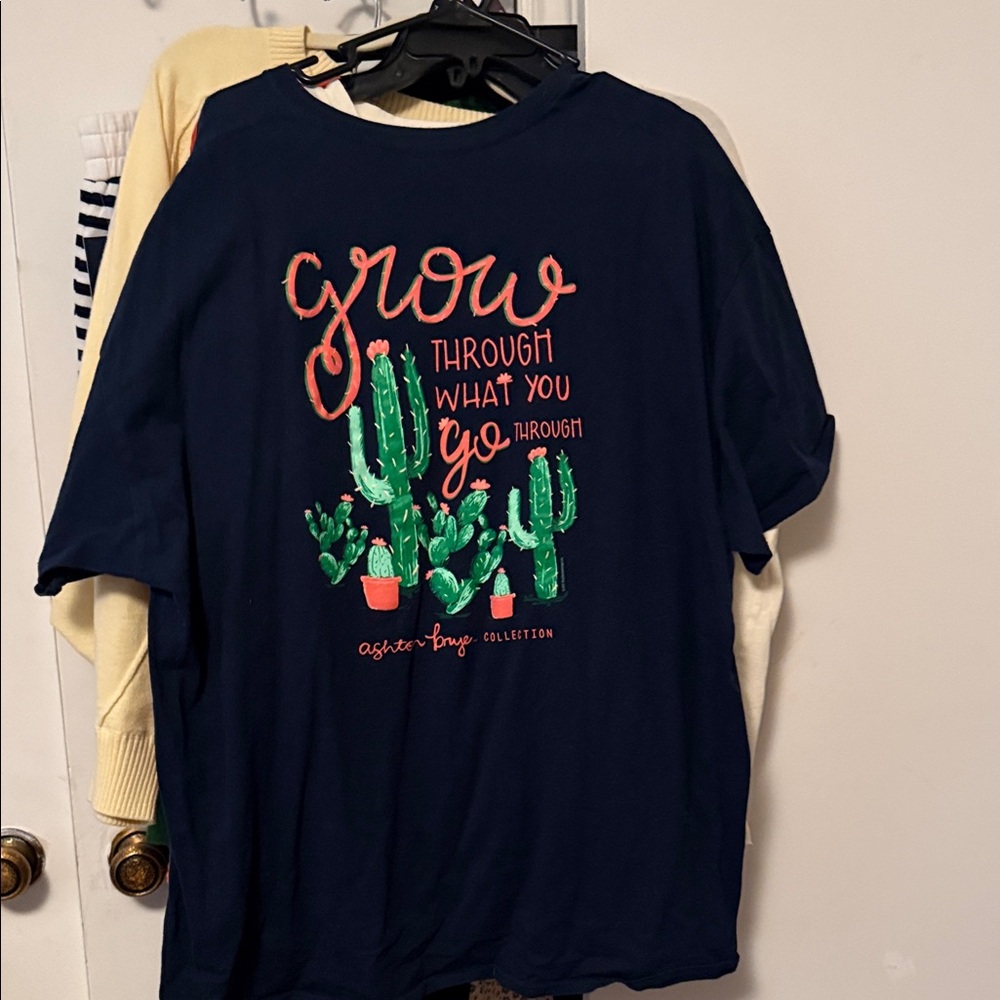 Navy Cactus Graphic Tee by
